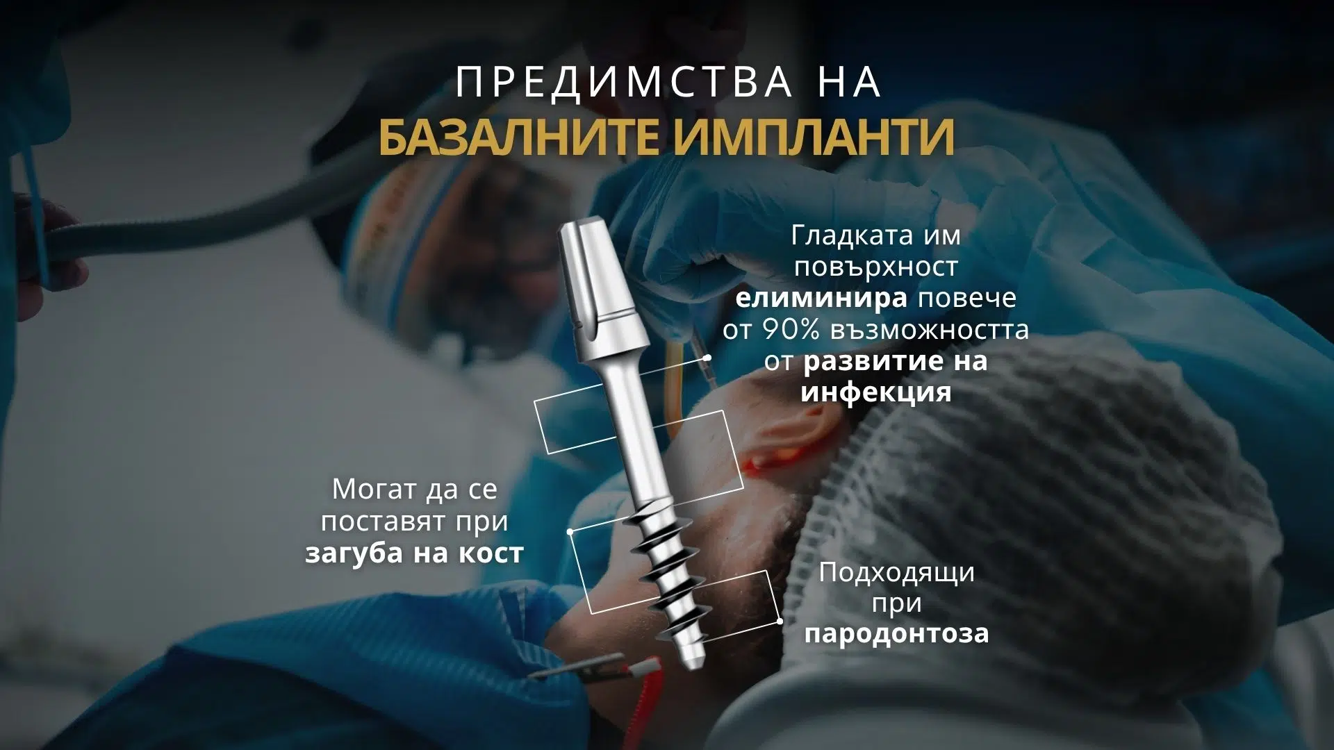 Сравнение между базален и класически дентален имплант